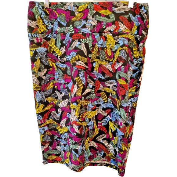 LuLaRoe CASSIE Feather Print Stretch Pencil Skirt, Size L Large NWT - Picture 2 of 8
